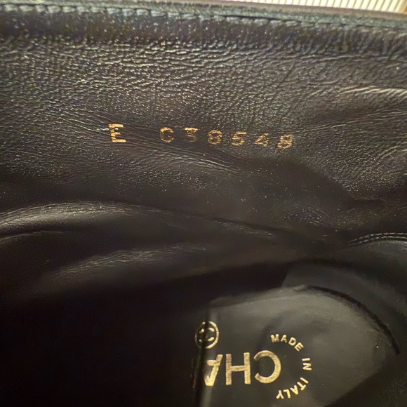 CHANEL Black Leather ankle Boots with Gold Accents - Picture 4 of 9